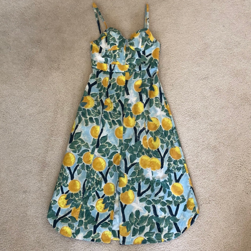 NWT Anthropologie Whit Dress Lemon - Picture 4 of 9